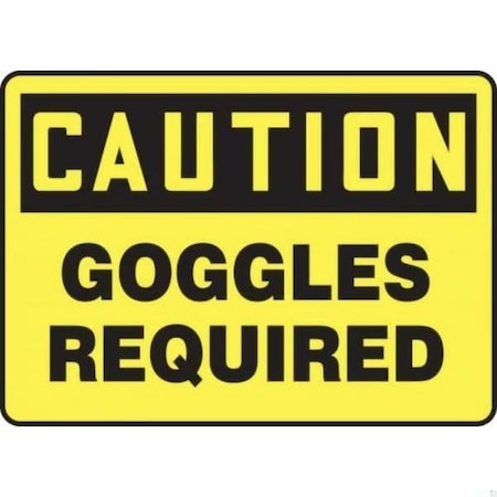 Accuform OSHA CAUTION SAFETY SIGN GOGGLES MPPE423XT MPPE423XT